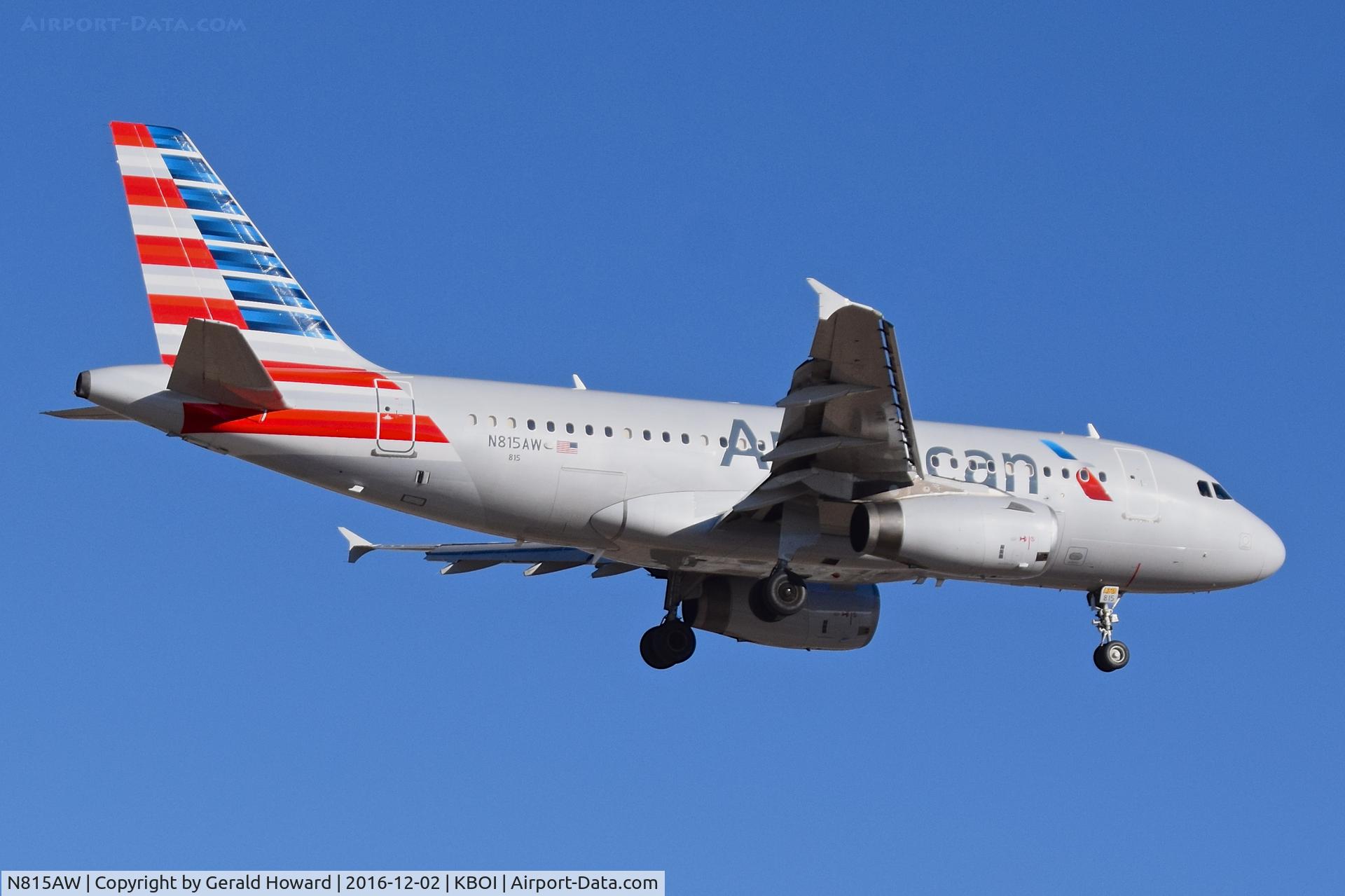 N815AW, 2000 Airbus A319-132 C/N 1323, Landing RWY 10L.