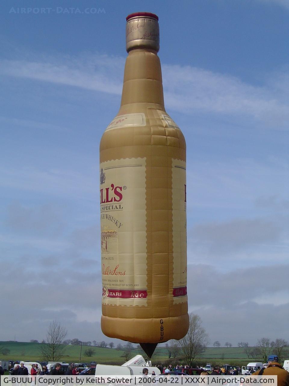 G-BUUU, 1993 Cameron Balloons Bottle-77 C/N 2980, Kelmarsh Hall Inflation Day