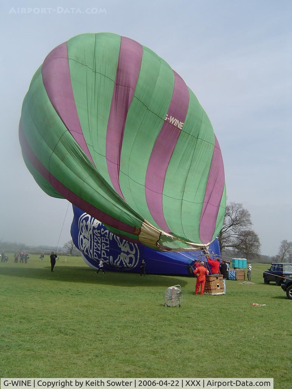 G-WINE, 1982 Thunder Balloons Ltd THUNDER AX7-77Z C/N 472, Kelmarsh Hall Inflation Day