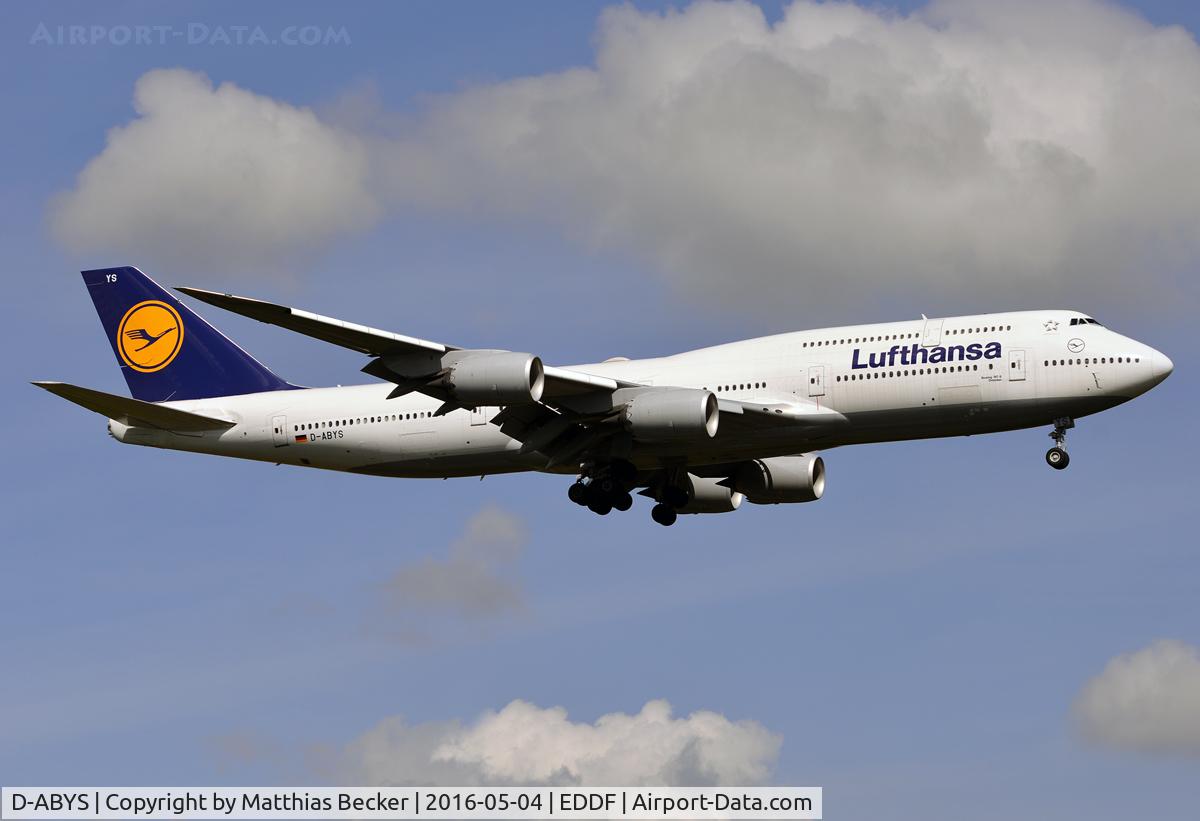 D-ABYS, 2015 Boeing 747-830 C/N 37843, D-ABYS
