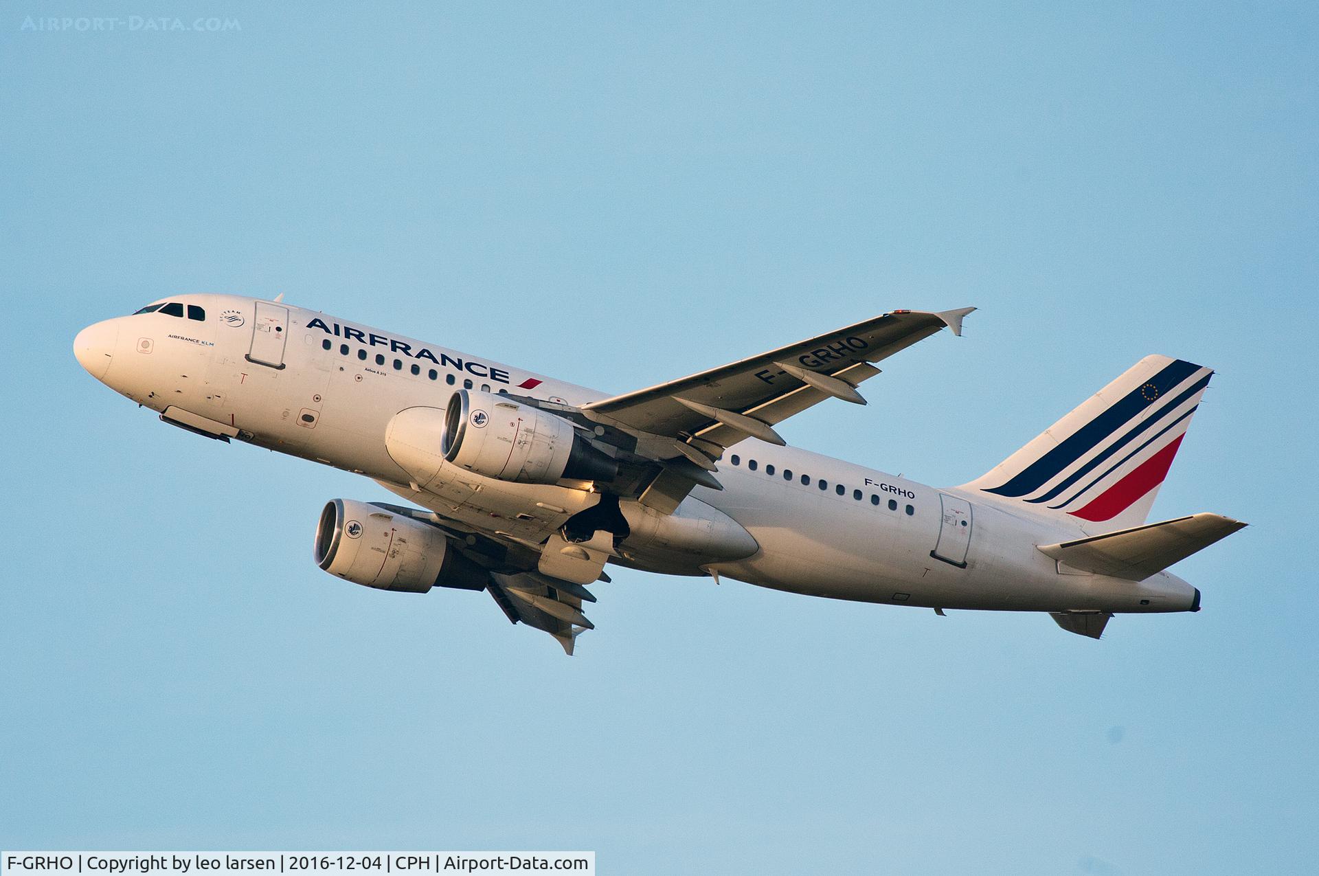 F-GRHO, 2000 Airbus A319-111 C/N 1271, Copenhagen 4.12.16