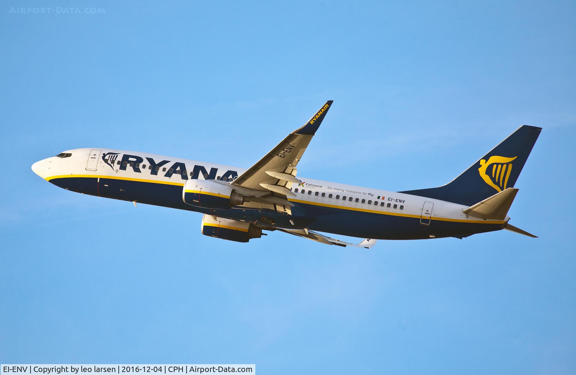 EI-ENV, 2010 Boeing 737-8AS C/N 35039, Copenhagen 4.12.16
