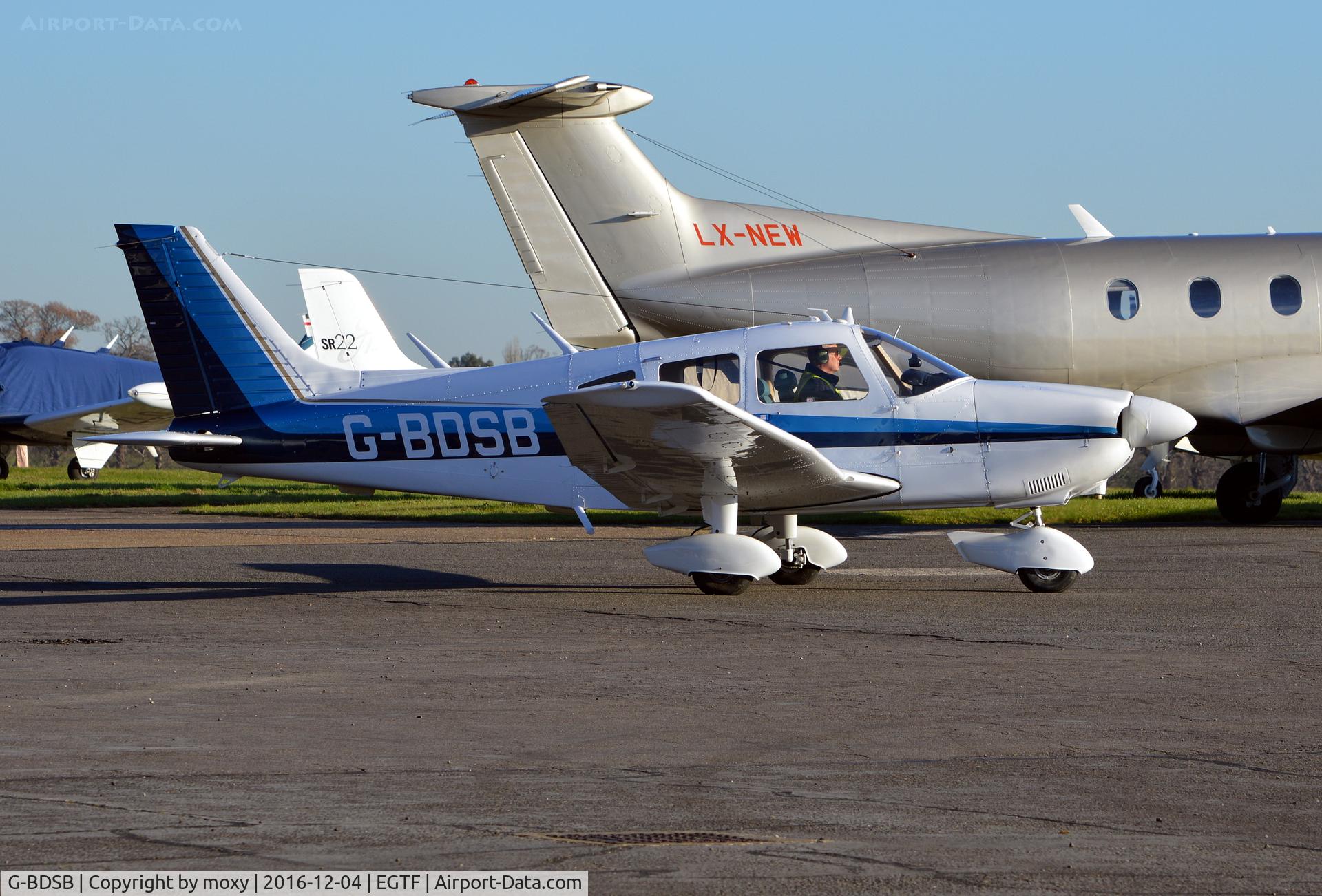G-BDSB, 1975 Piper PA-28-181 Cherokee Archer II C/N 28-7690107, Piper PA-28-181 Cherokee Archer II at Fairoaks. Ex N8221C