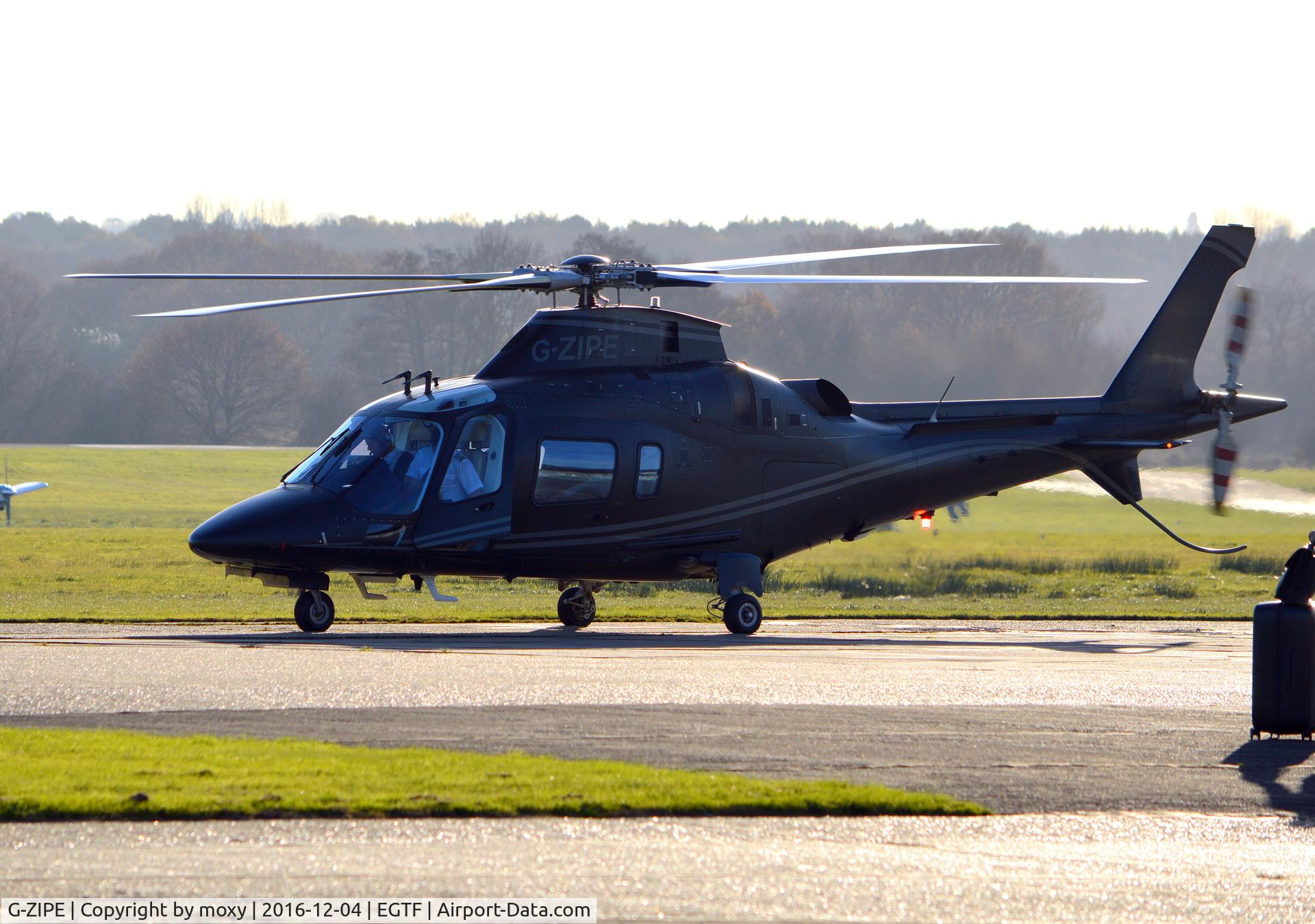 G-ZIPE, 2011 Agusta A-109E Power C/N 11798, Agusta A-109E Power about to depart Fairoaks.