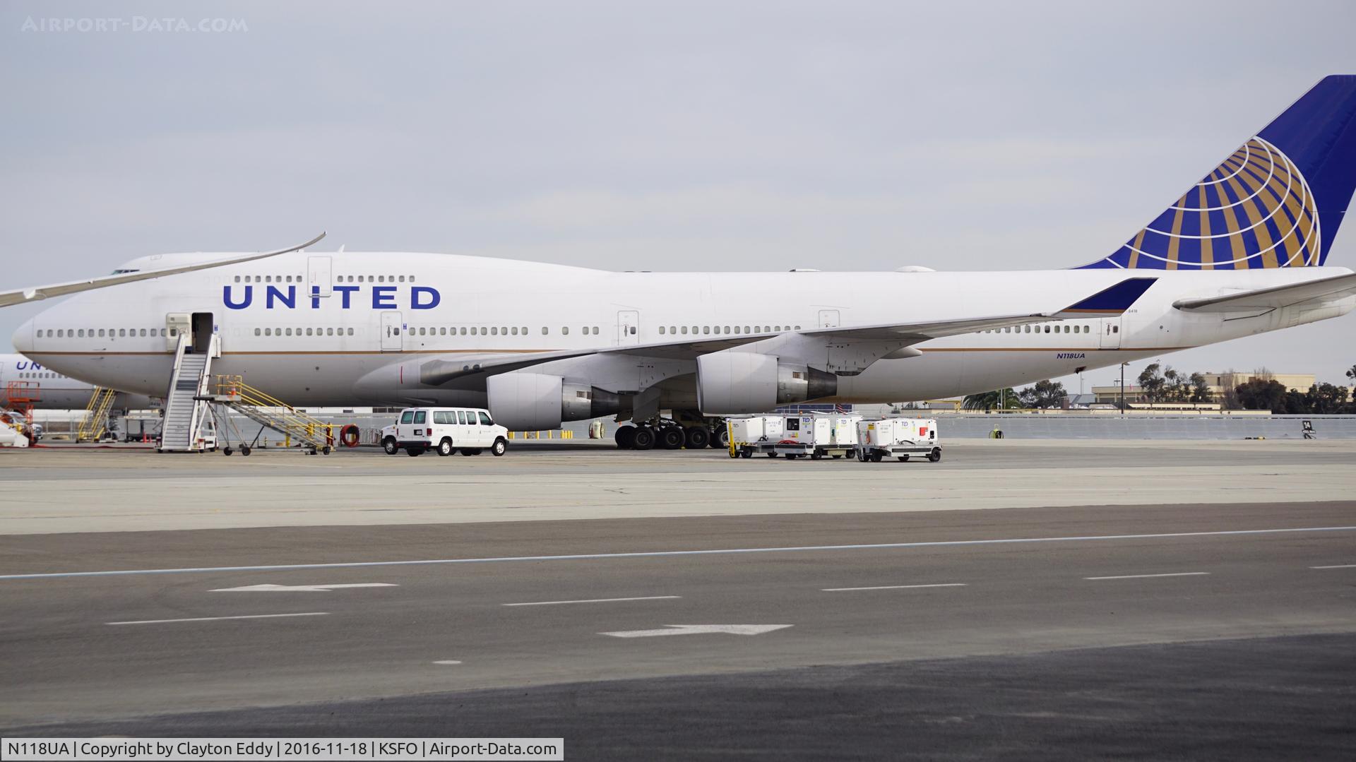 N118UA, 1999 Boeing 747-422 C/N 28811, SFO 2016