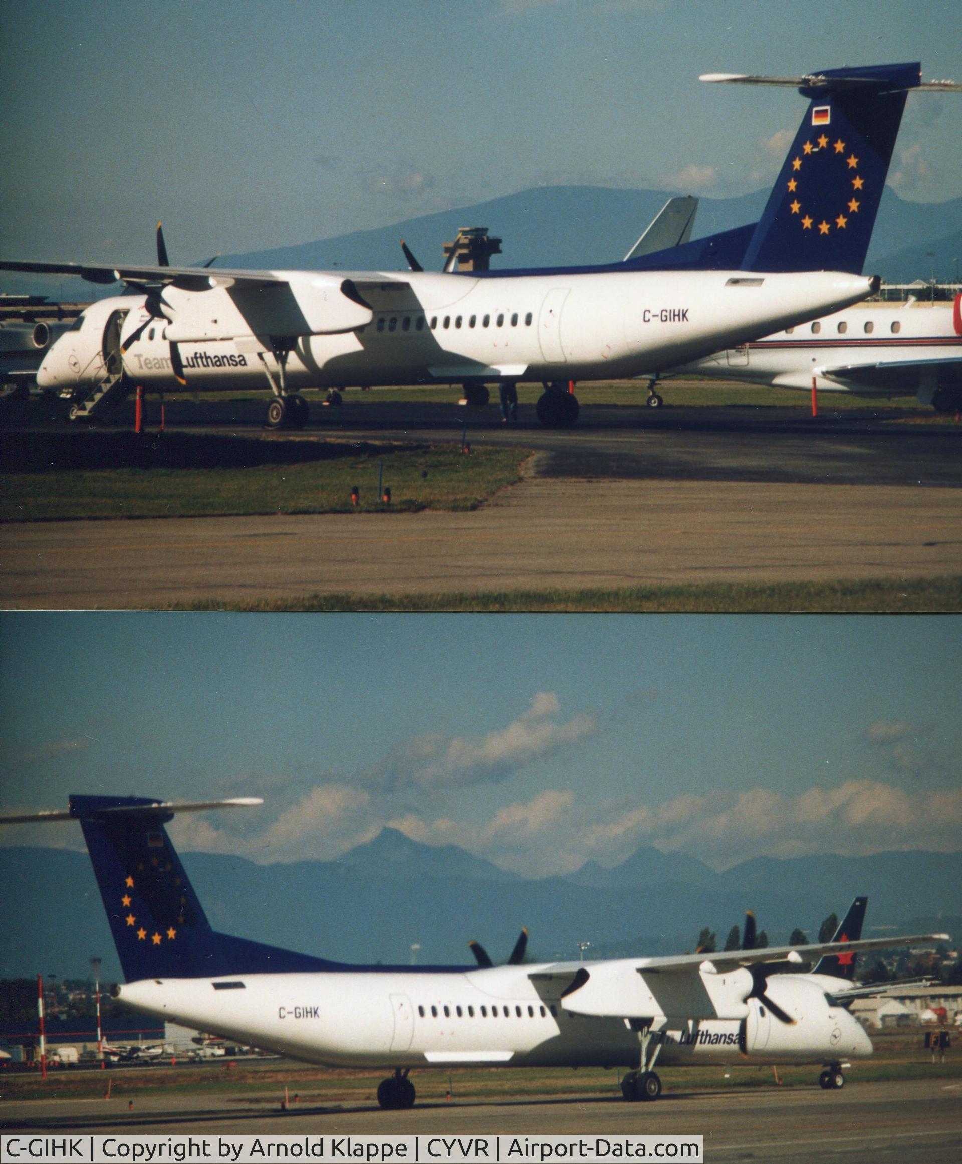 C-GIHK, 1998 De Havilland Canada DHC-8-402Q Dash 8 C/N 4004, Pictures at the South Side YVR