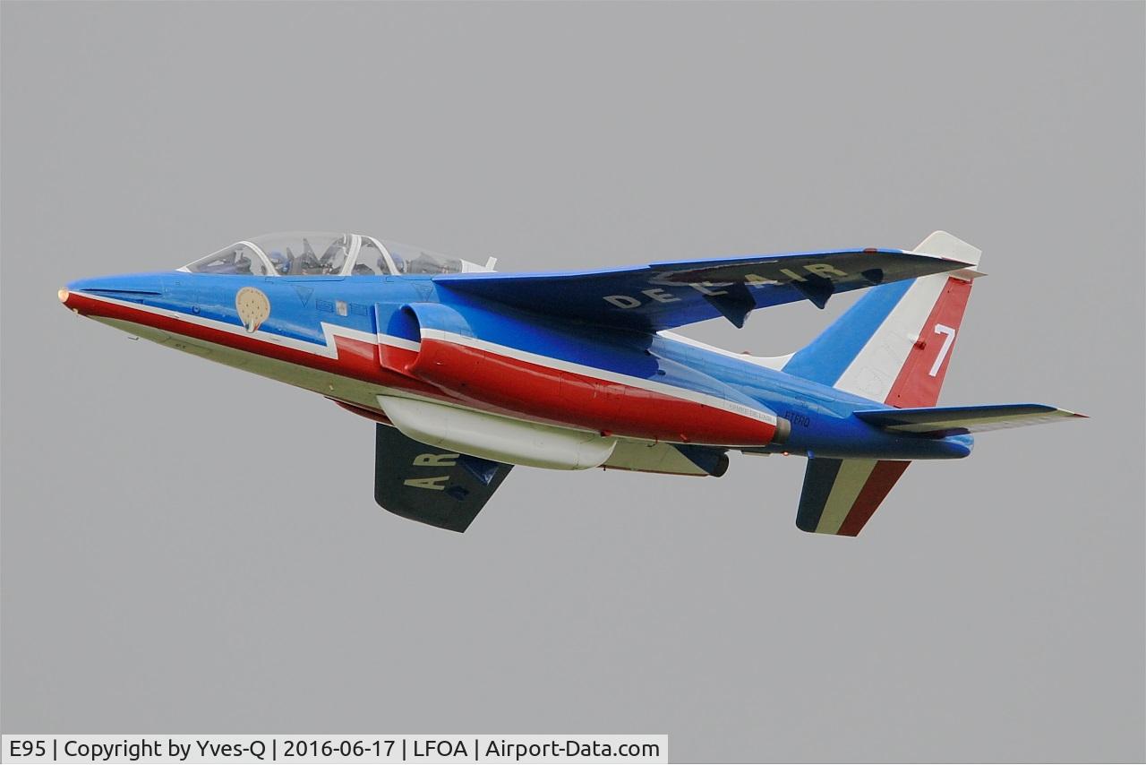 E95, Dassault-Dornier Alpha Jet E C/N E95, Dassault-Dornier Alpha Jet E (F-TERQ), Athos 07 of Patrouille de France 2016, Avord Air Base 702 (LFOA) Open day 2016