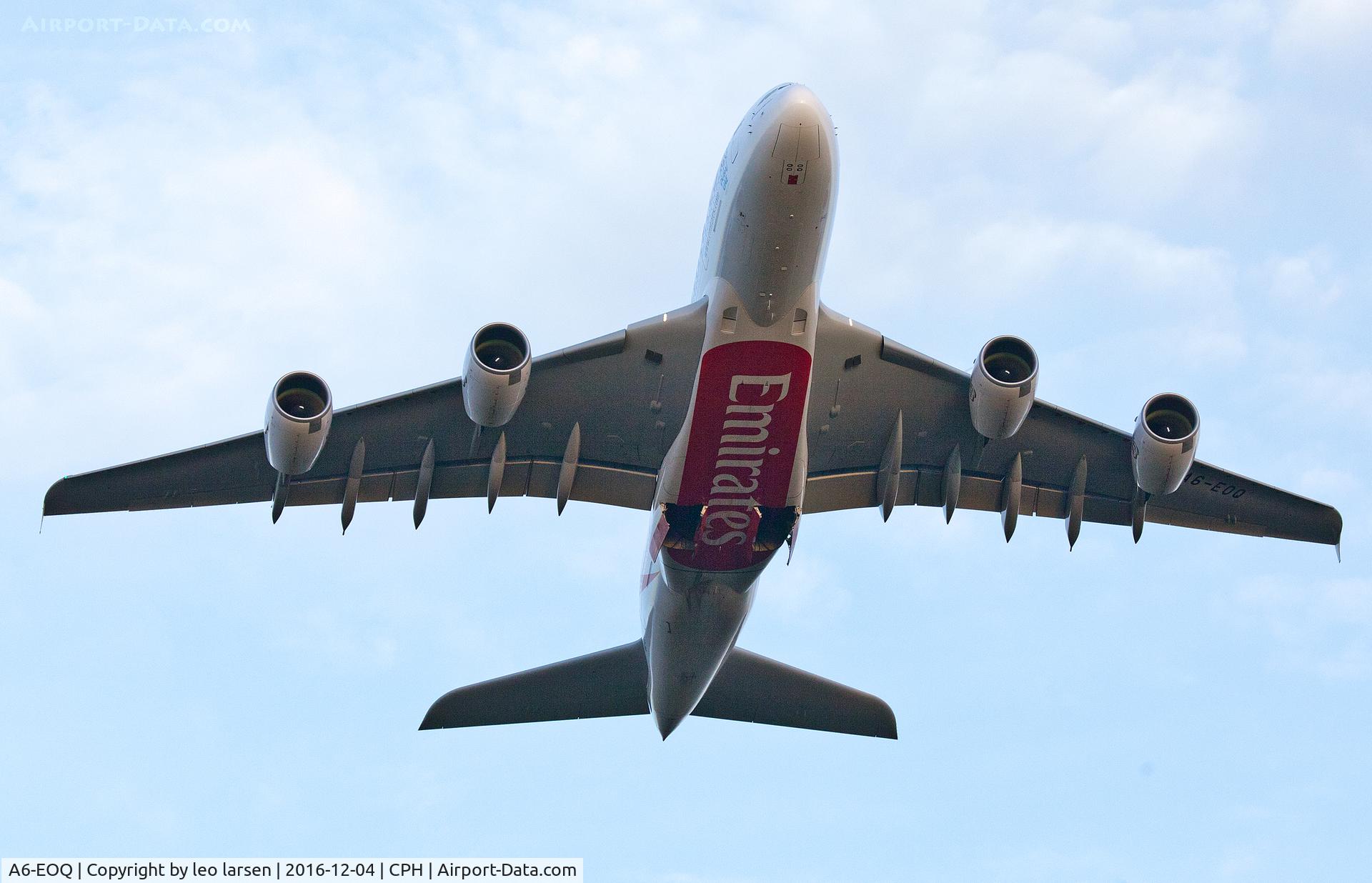 A6-EOQ, 2015 Airbus A380-861 C/N 201, Copenhagen 4.12.16