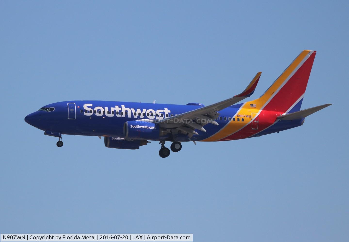 N907WN, 2008 Boeing 737-7H4 C/N 36619, Southwest