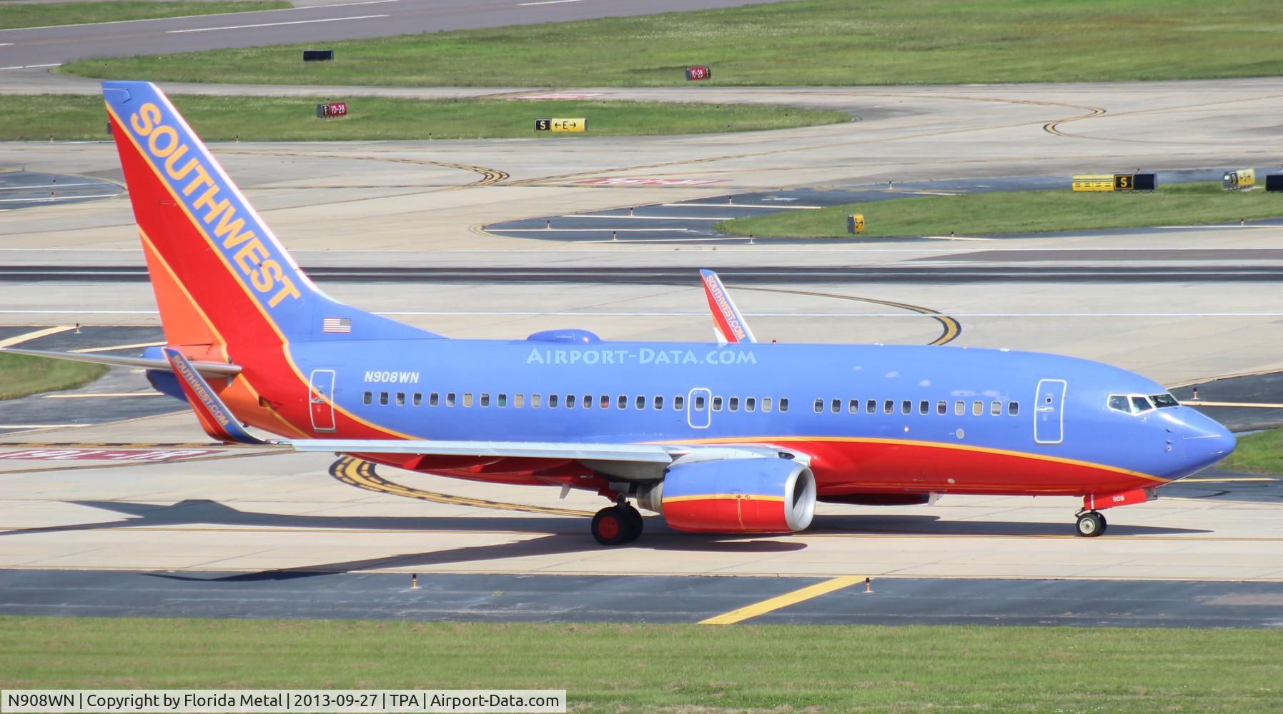 N908WN, 2008 Boeing 737-7H4 C/N 36620, Southwest