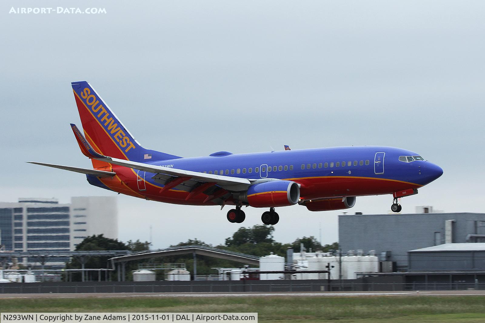 N293WN, 2007 Boeing 737-7H4 C/N 36612, Dallas Love Field