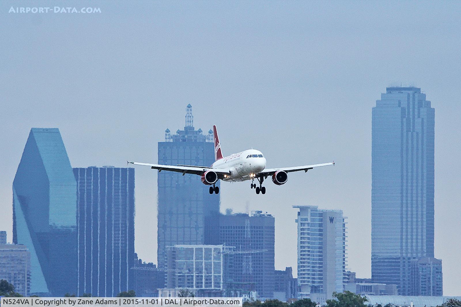 N524VA, 2007 Airbus A319-112 C/N 3204, Dallas Love Field