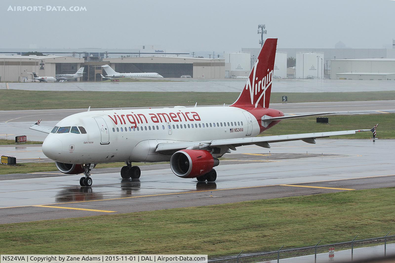 N524VA, 2007 Airbus A319-112 C/N 3204, Dallas Love Field