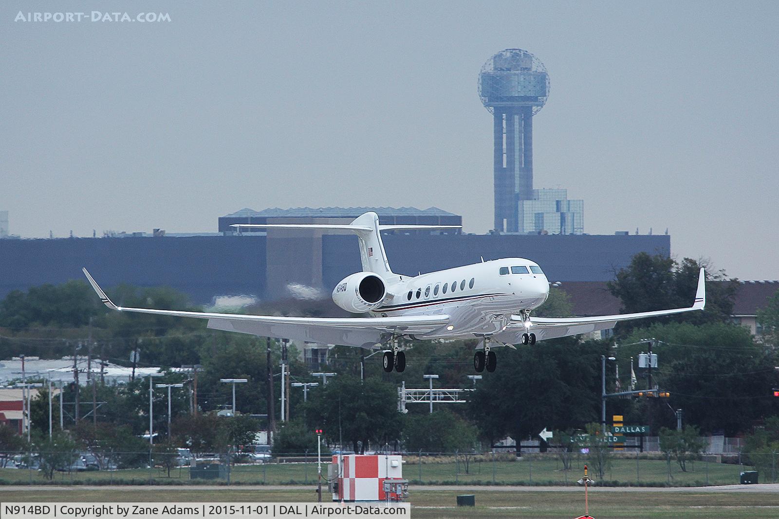 N914BD, 2013 Gulfstream Aerospace G650 (G-VI) C/N 6005, Dallas Love Field