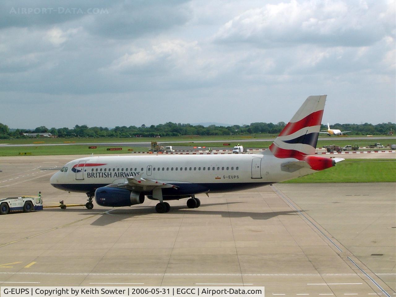 G-EUPS, 2000 Airbus A319-131 C/N 1338, Taken through tinted glass