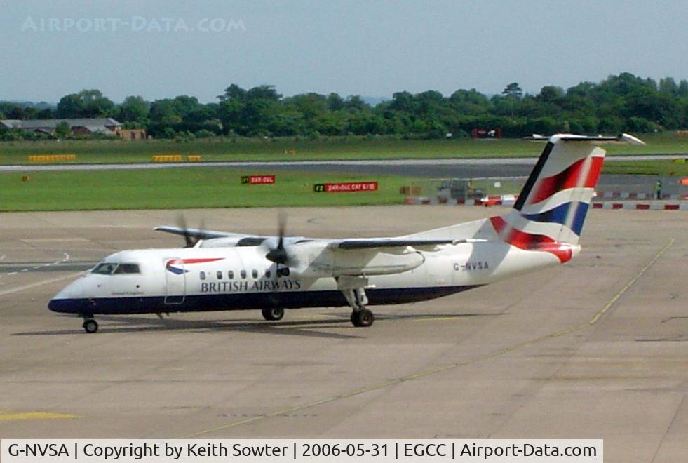 G-NVSA, 1997 De Havilland Canada DHC-8-311 Dash 8 C/N 451, Taken through tinted glass