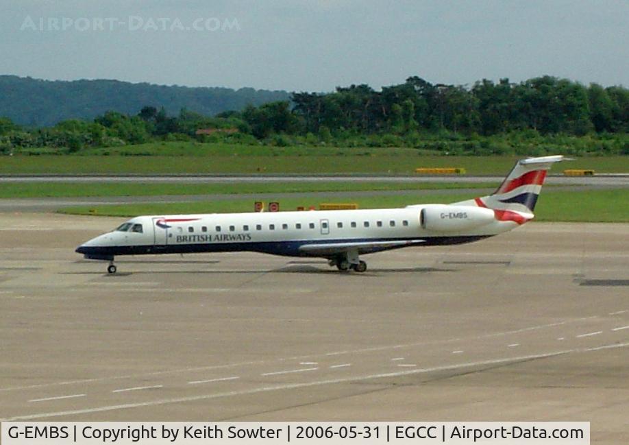 G-EMBS, 2000 Embraer EMB-145EU (ERJ-145EU) C/N 145357, Taken through tinted glass