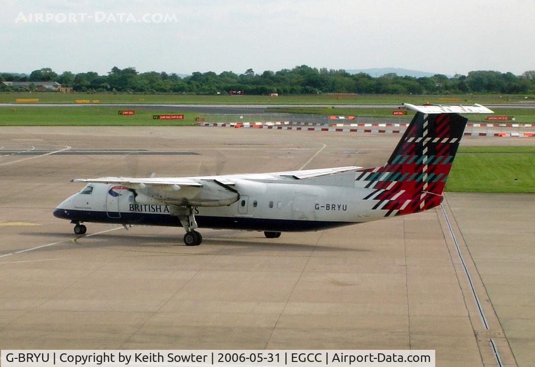 G-BRYU, 1997 De Havilland Canada DHC-8-311 Dash 8 C/N 458, Taken through tinted glass
