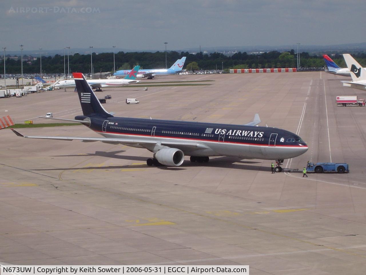 N673UW, 2000 Airbus A330-323 C/N 337, Taken from Car Park roof