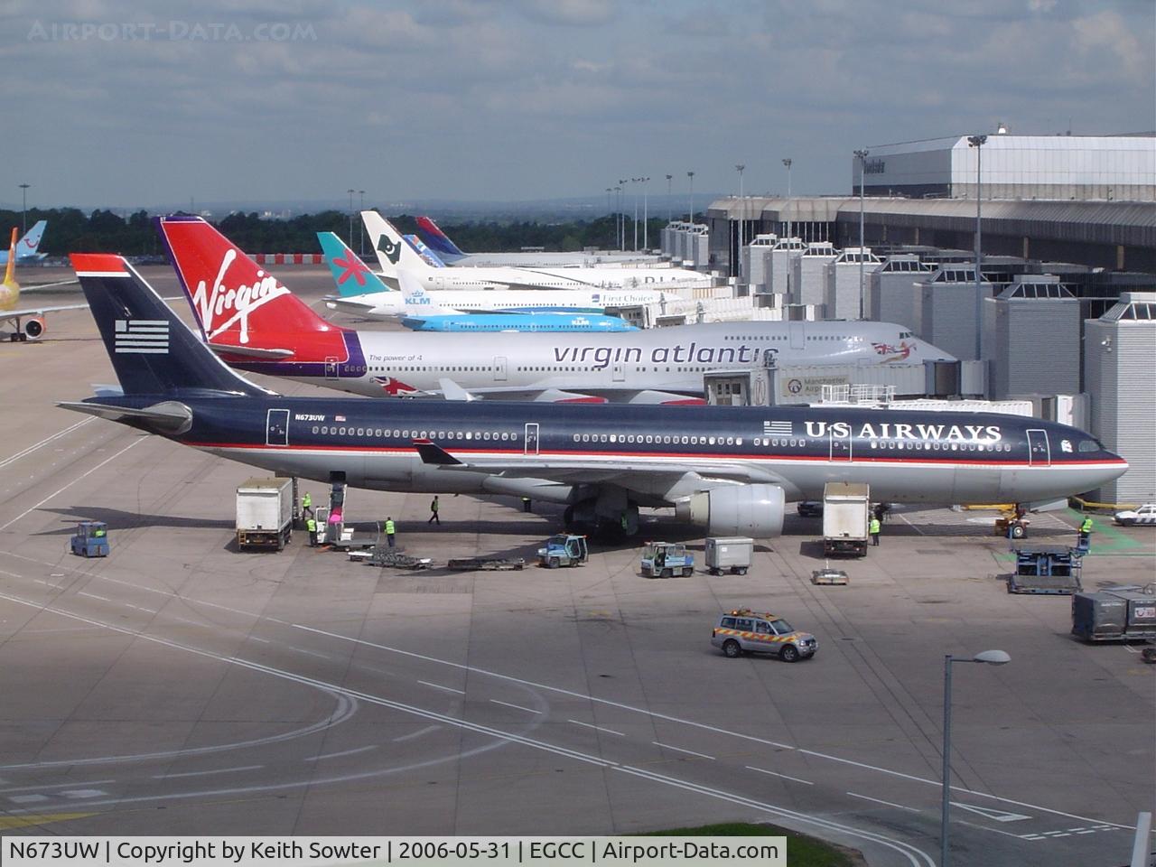 N673UW, 2000 Airbus A330-323 C/N 337, Taken from Car Park roof