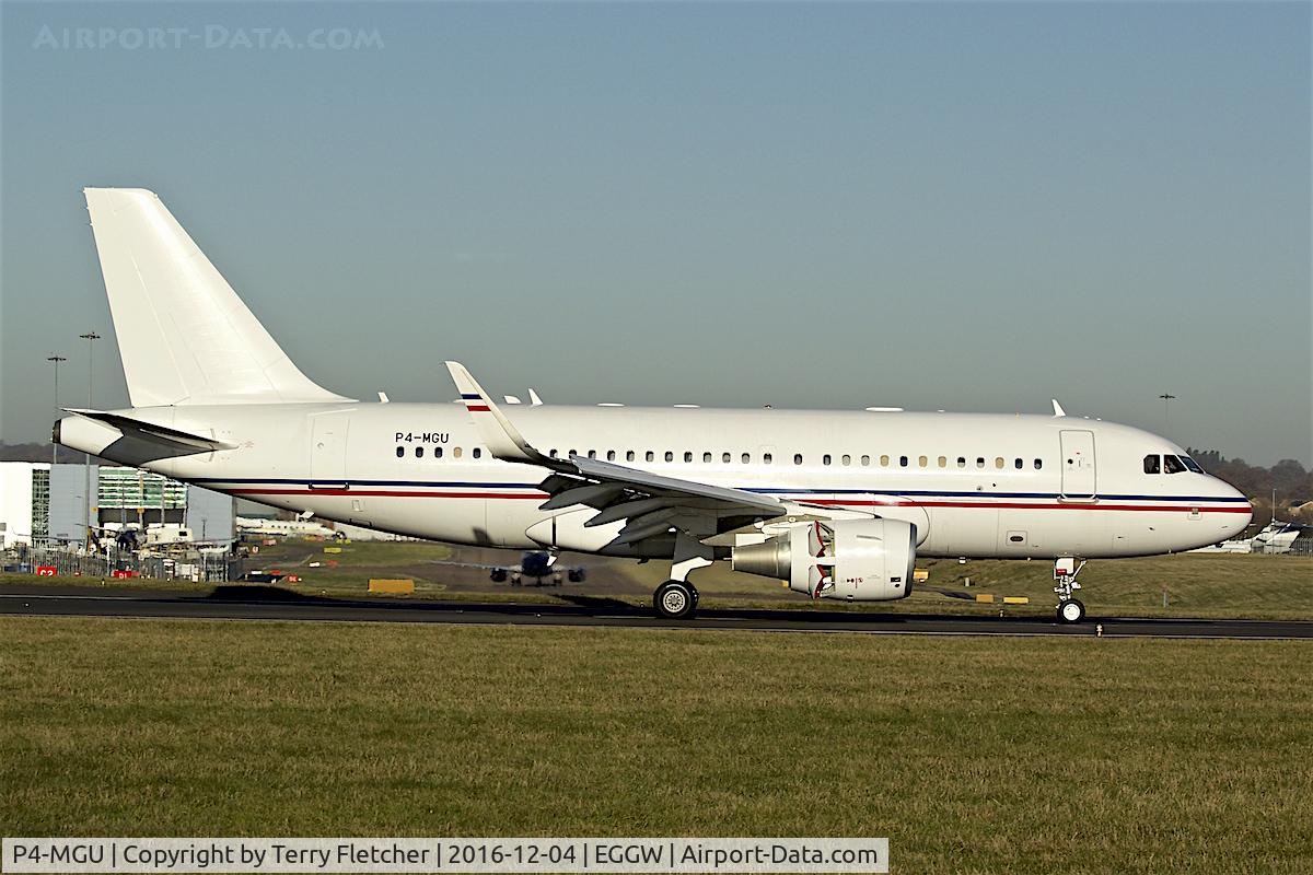 P4-MGU, 2013 Airbus ACJ319 (A319-115/CJ) C/N 5445, 2013 Airbus A319-115(CJ), c/n: 5445 at Luton
