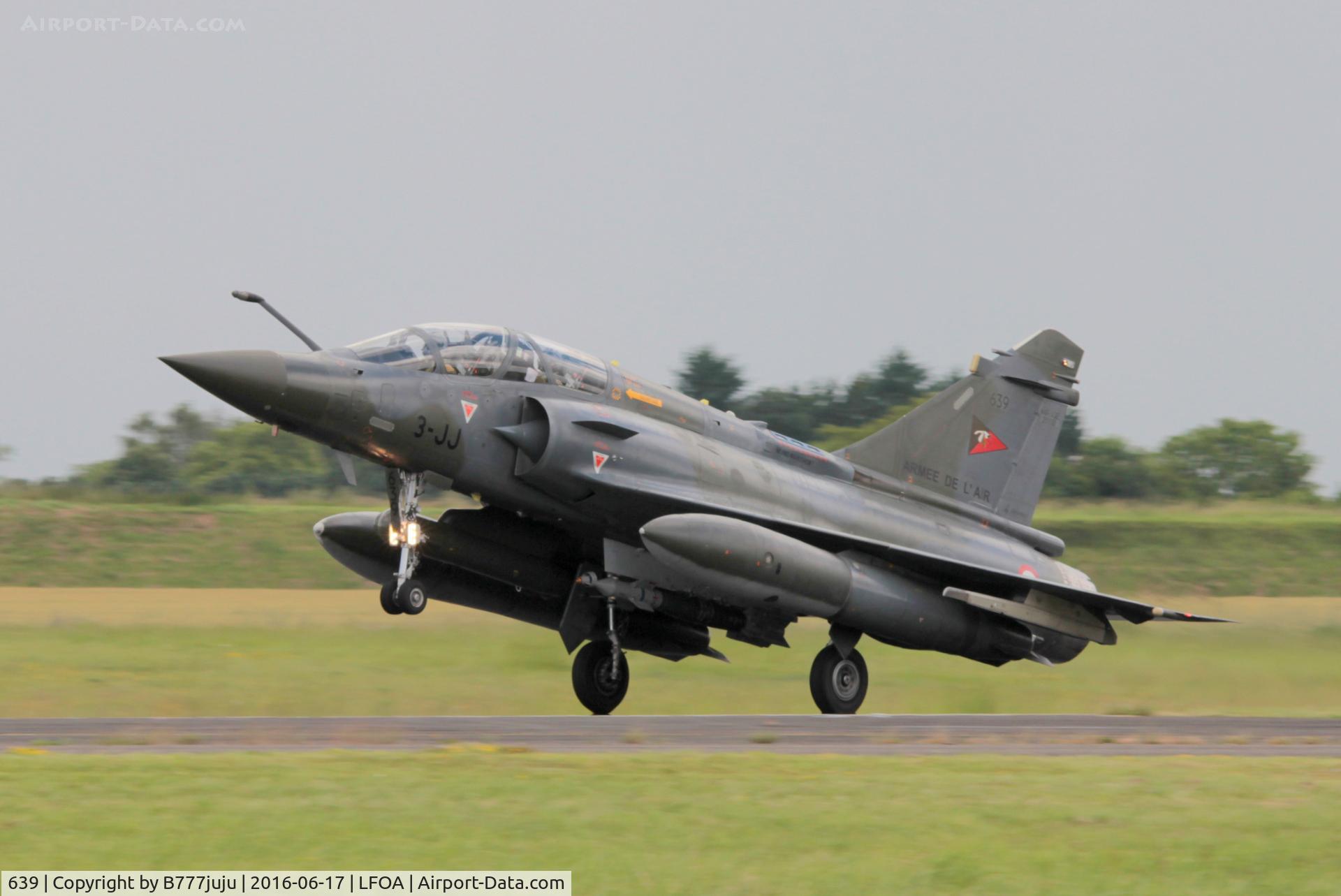 639, 1996 Dassault Mirage 2000D C/N 445, at Avord