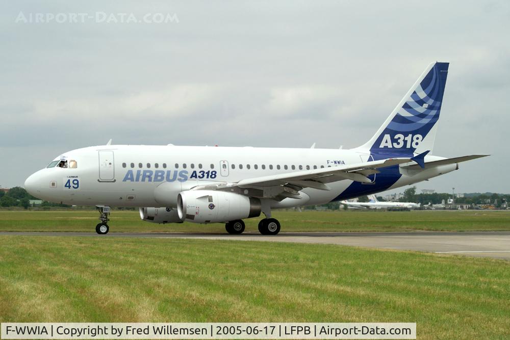 F-WWIA, 2001 Airbus A318-122 C/N 1599, Airbus