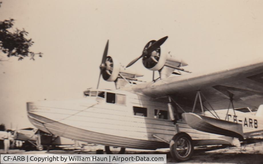 CF-ARB, Saunders-Roe A19 Cloud C/N A19/1, My Grandfather, William Haun had this photo from Fonthill ON.  I do not know its location.