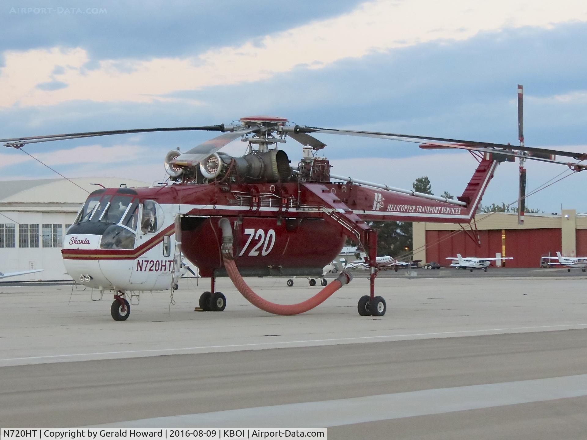 N720HT, 1969 Sikorsky CH-54B Tarhe C/N 64-070, Parked on south side of BOI.