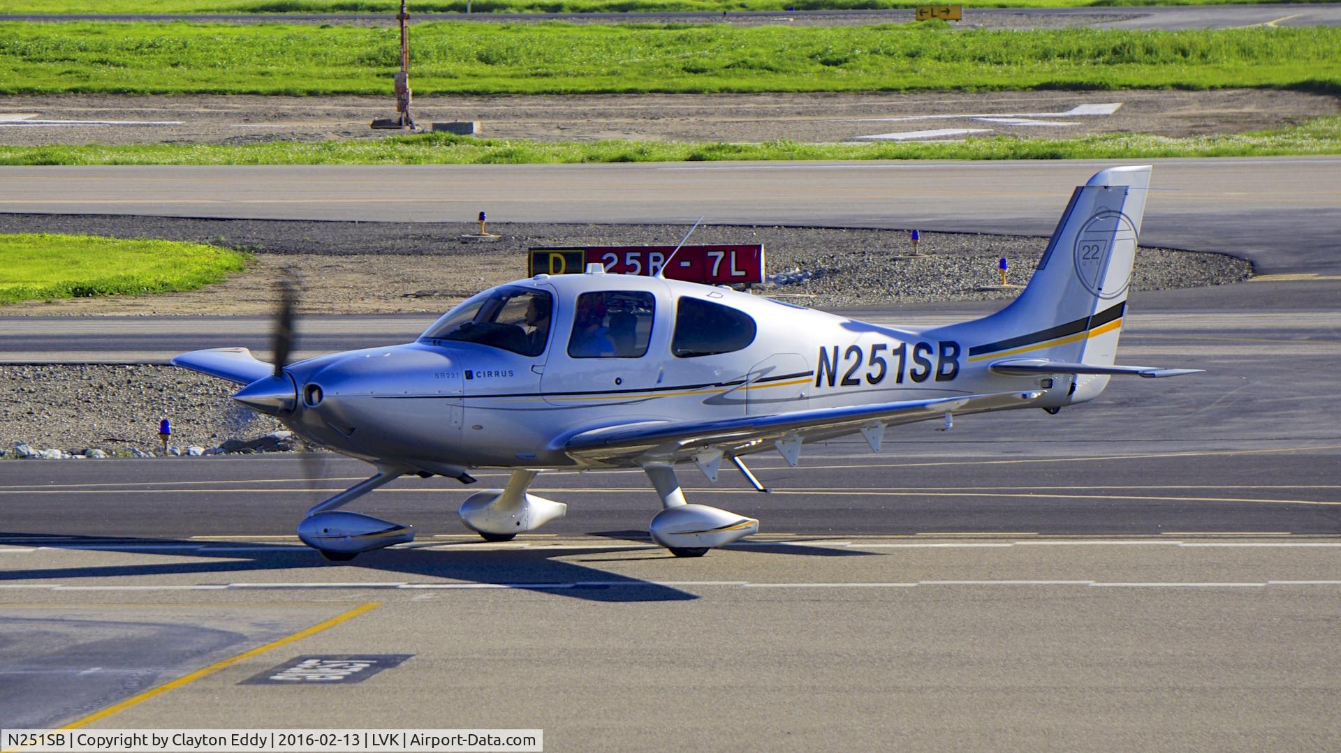 N251SB, Cirrus SR22T C/N 222, Livermore Airport 2016.
