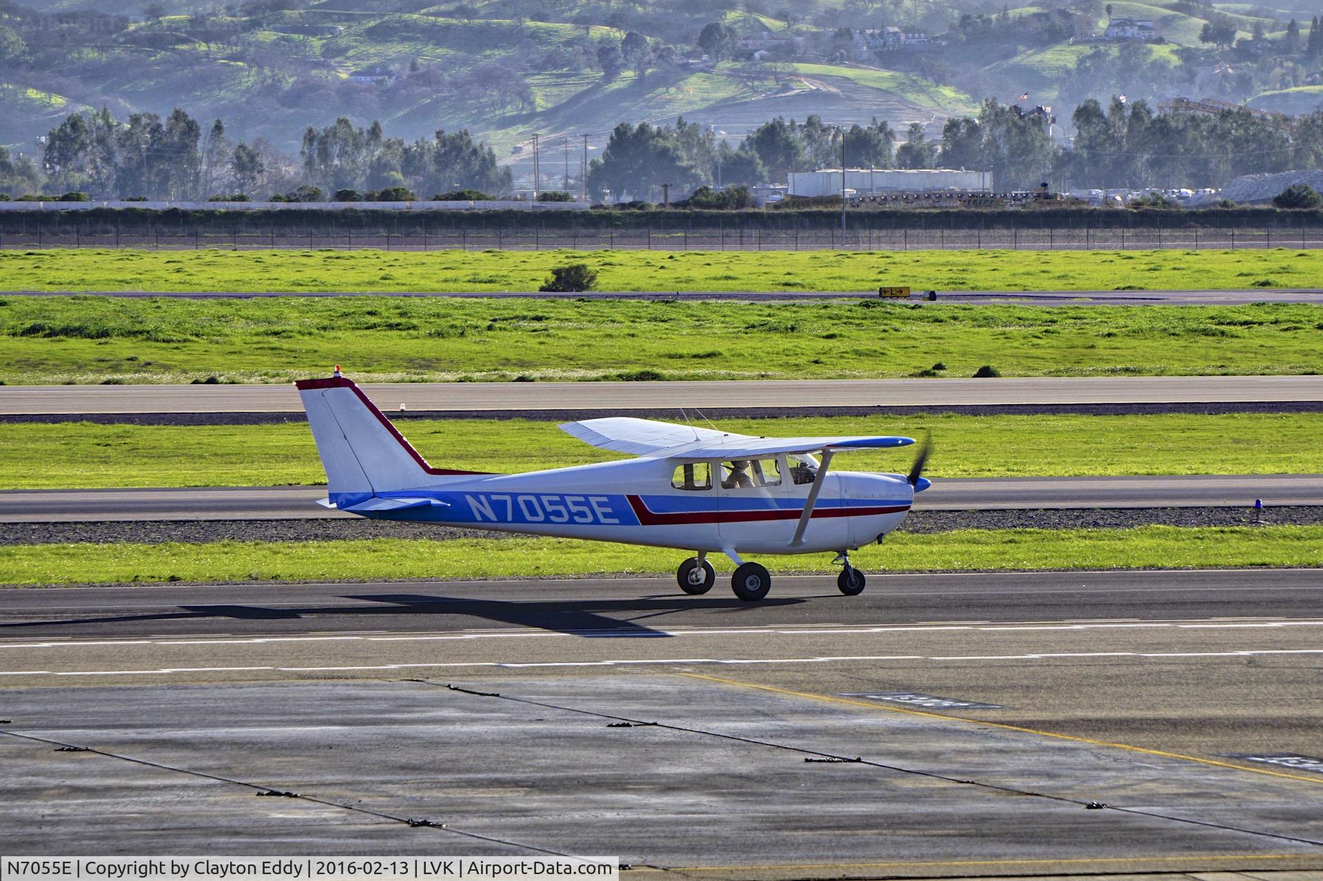 N7055E, 1960 Cessna 175A Skylark C/N 56555, Livermore Airport 2016