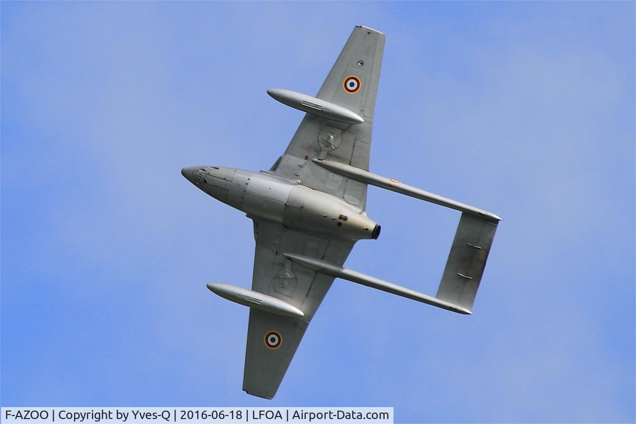 F-AZOO, De Havilland (FFA) Vampire FB.6 (DH-100) C/N 636, De Havilland (FFA) Vampire FB.6 (DH-100), On display, Avord Air Base 702 (LFOA) Open day 2016