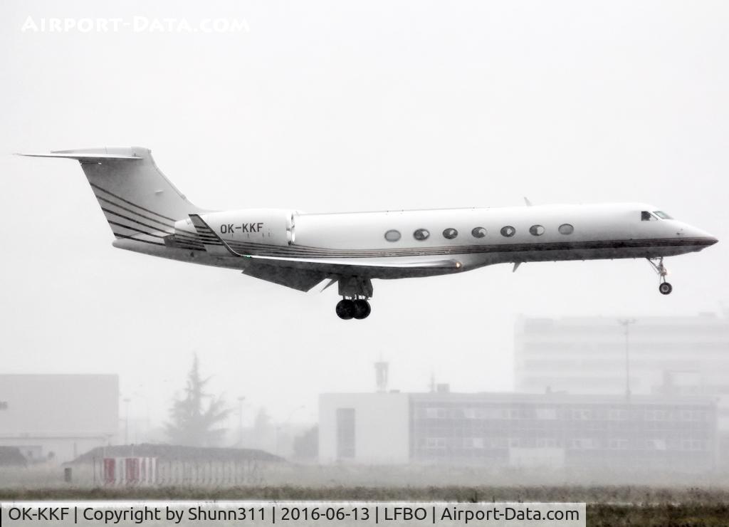 OK-KKF, 2013 Gulfstream Aerospace GV-SP (G550) C/N 5426, Landing rwy 32R