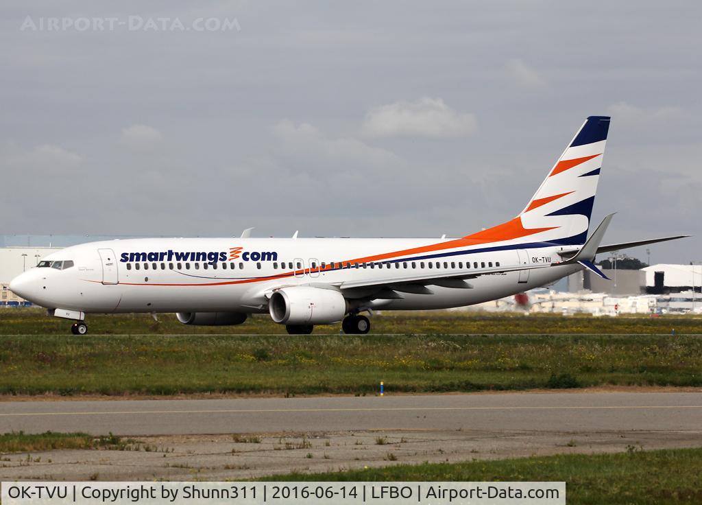 OK-TVU, 2012 Boeing 737-86N C/N 38025, Taxiing holding point rwy 32R