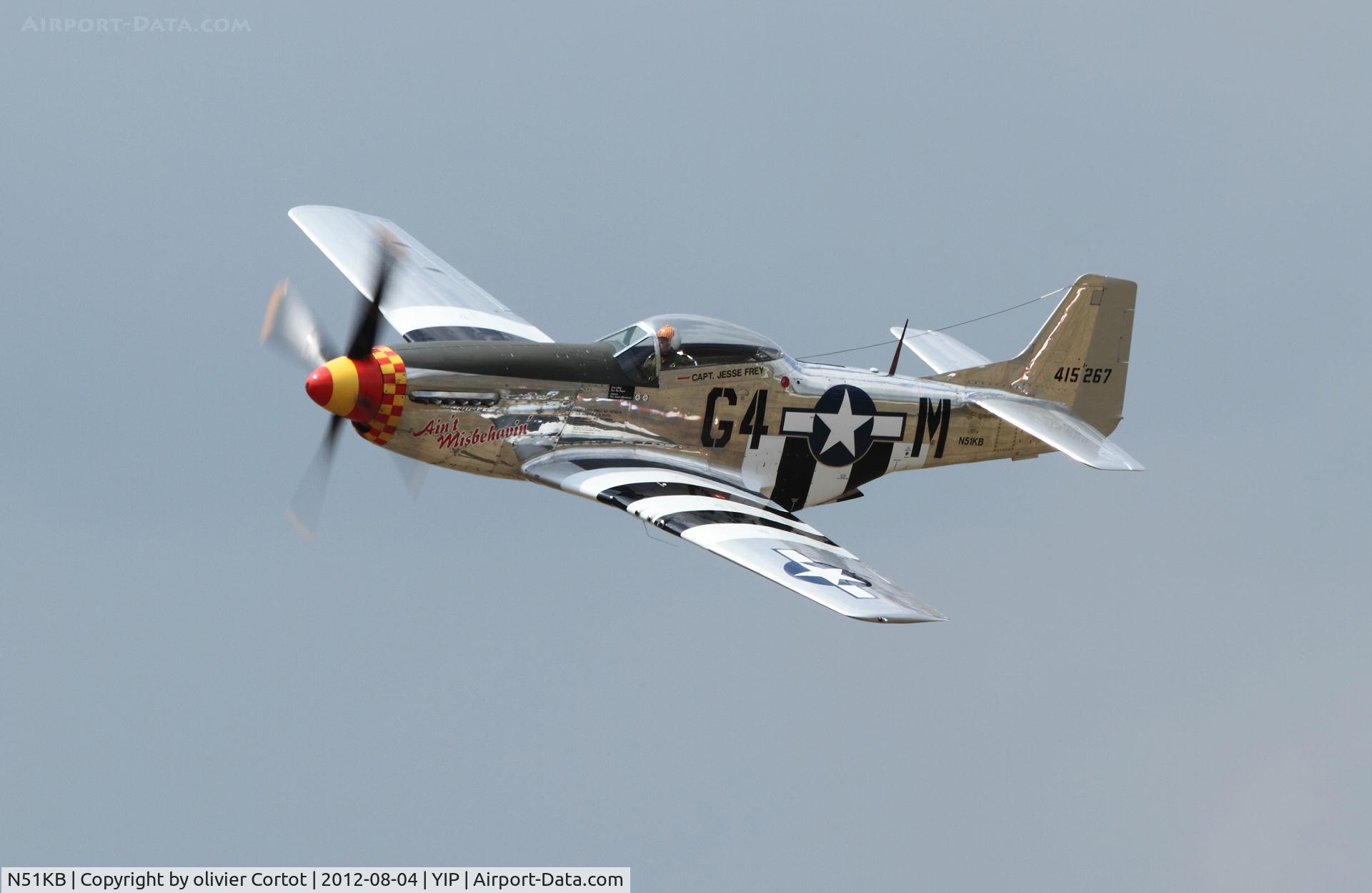 N51KB, 1961 North American F-51D Mustang C/N 44-74009, Thunder over Michigan