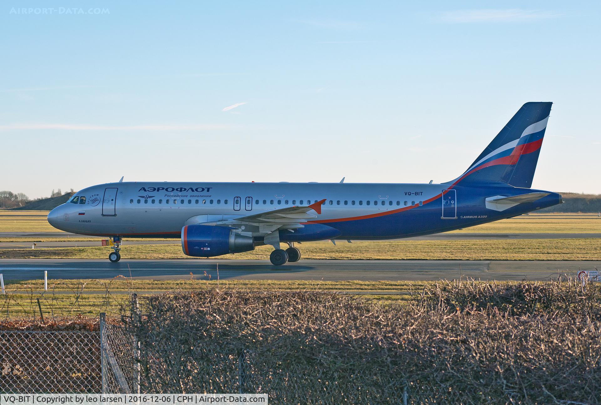 VQ-BIT, 2011 Airbus A320-214 C/N 4656, Copenhagen 6.12.16