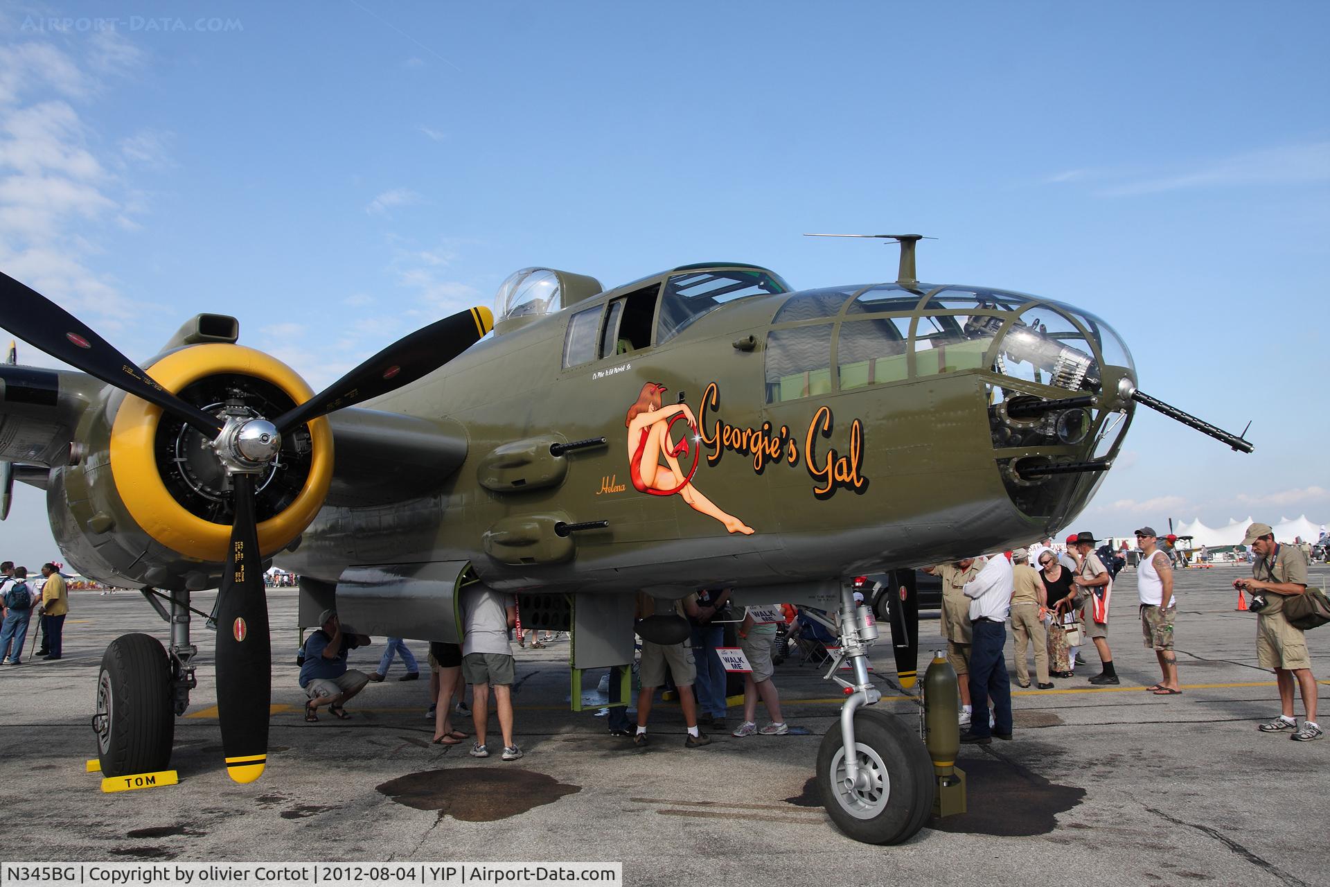 N345BG, 1944 North American TB-25N Mitchell C/N 108-47531, Thunder over Michigan 2012