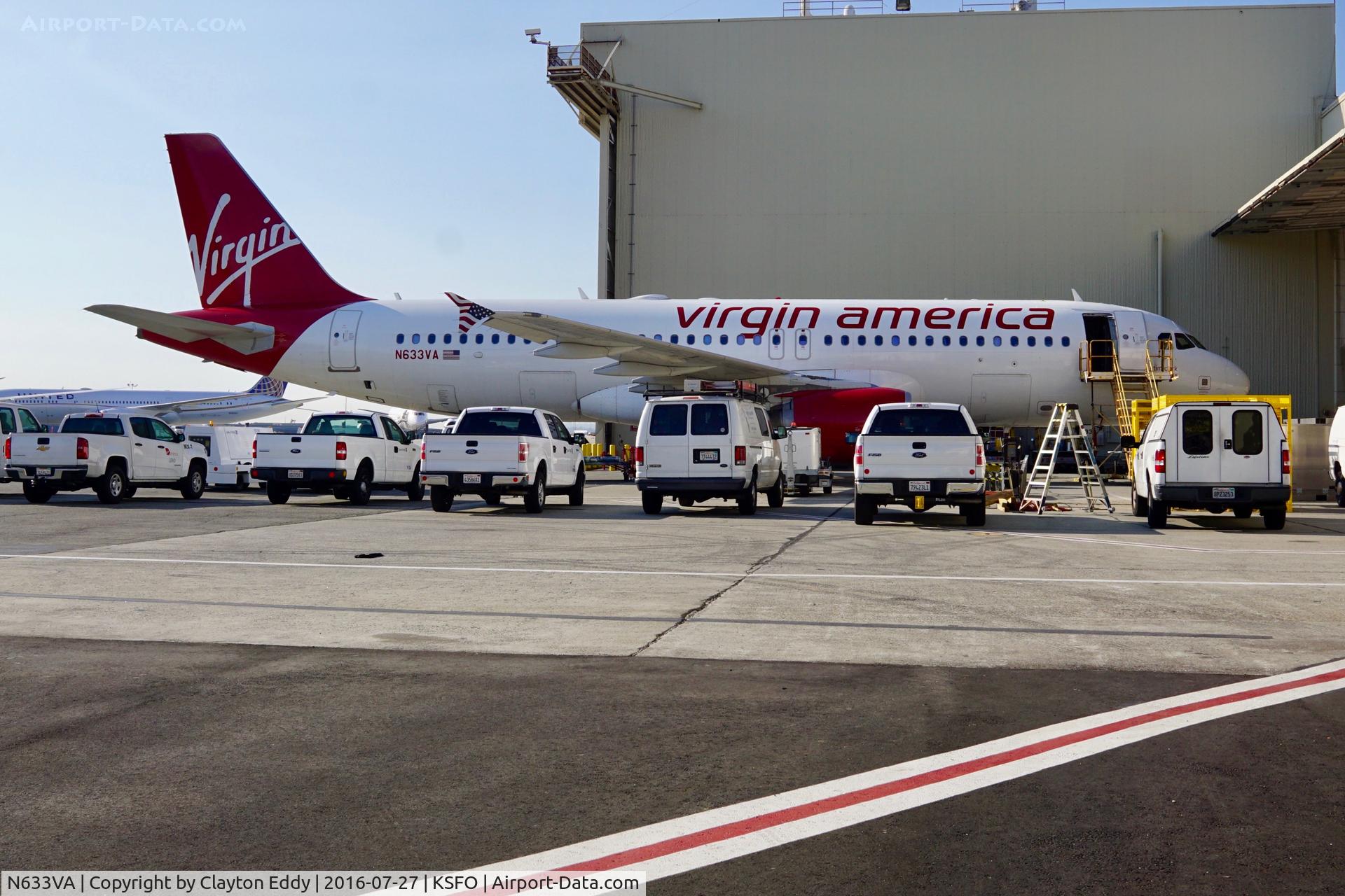 N633VA, 2007 Airbus A320-214 C/N 3230, SFO 2016