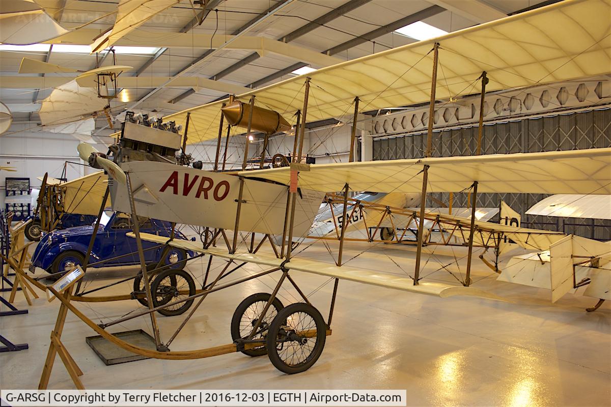 G-ARSG, 1964 Avro Roe Triplane Type IV replica C/N TRI.1, 1964 Avro Roe Triplane Type IV replica, in the Shuttleworth Collection
