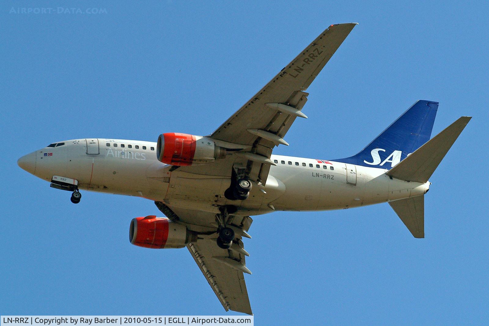 LN-RRZ, 1998 Boeing 737-683 C/N 28295, Boeing 737-683 [28295] (SAS Scandinavian Airlines) Home~G 15/05/2010. On approach 27R.