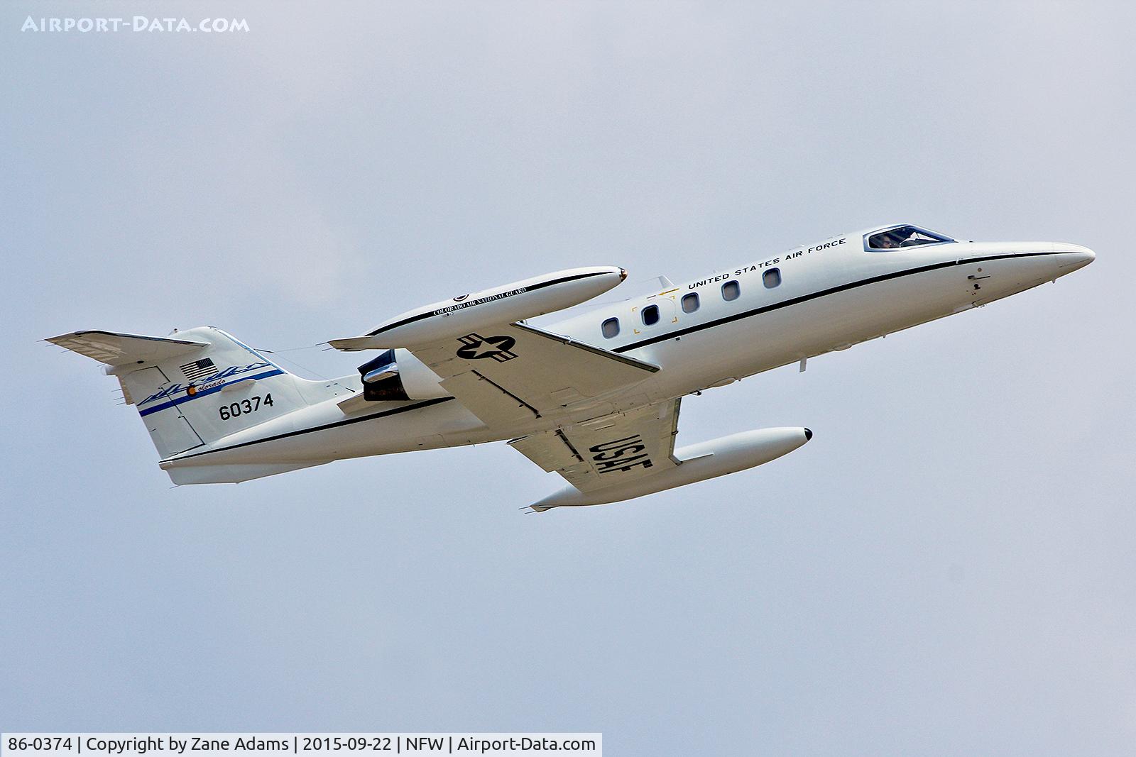 86-0374, 1986 Gates Learjet C-21A C/N 35A-626, Departing NAS Fort Worth