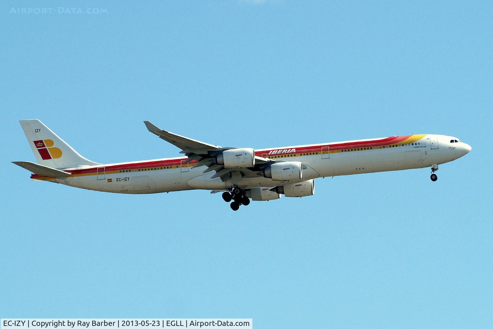 EC-IZY, 2004 Airbus A340-642 C/N 604, Airbus A340-642 [604] (Iberia) Home~G 23/05/2013 On approach 27L.