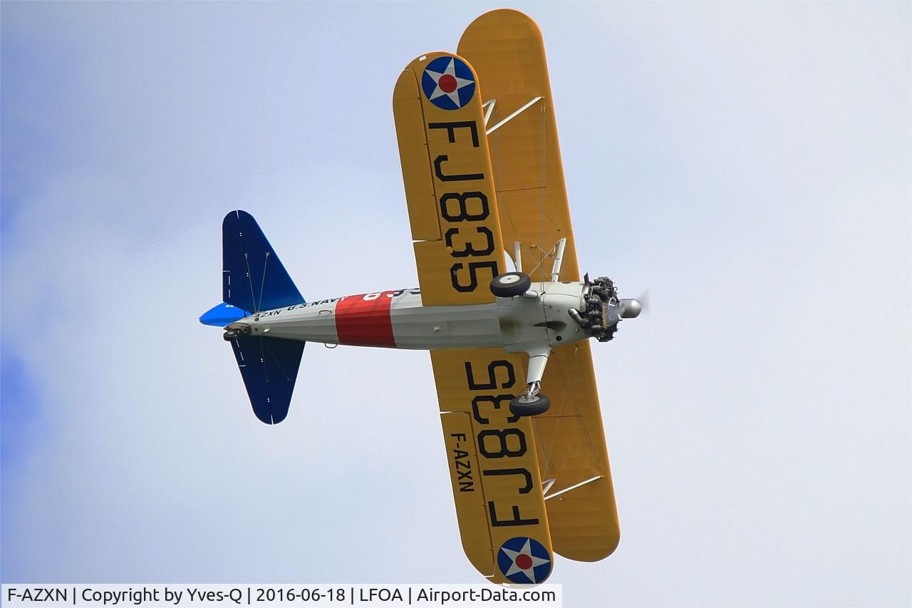 F-AZXN, 1942 Boeing A75N1 (PT-17) C/N 75-3885, Boeing A75N1 (PT-17), On display, Avord Air Base 702 (LFOA) Open day 2016