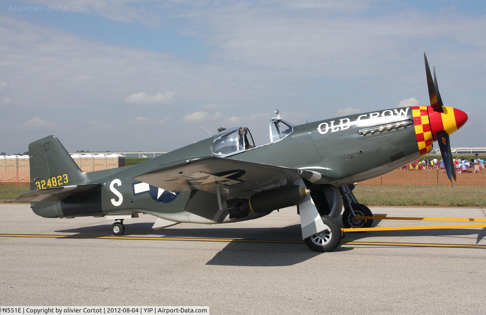 N551E, 1943 North American P-51B-1NA Mustang C/N 102-24700, Thunder over michigan 2012