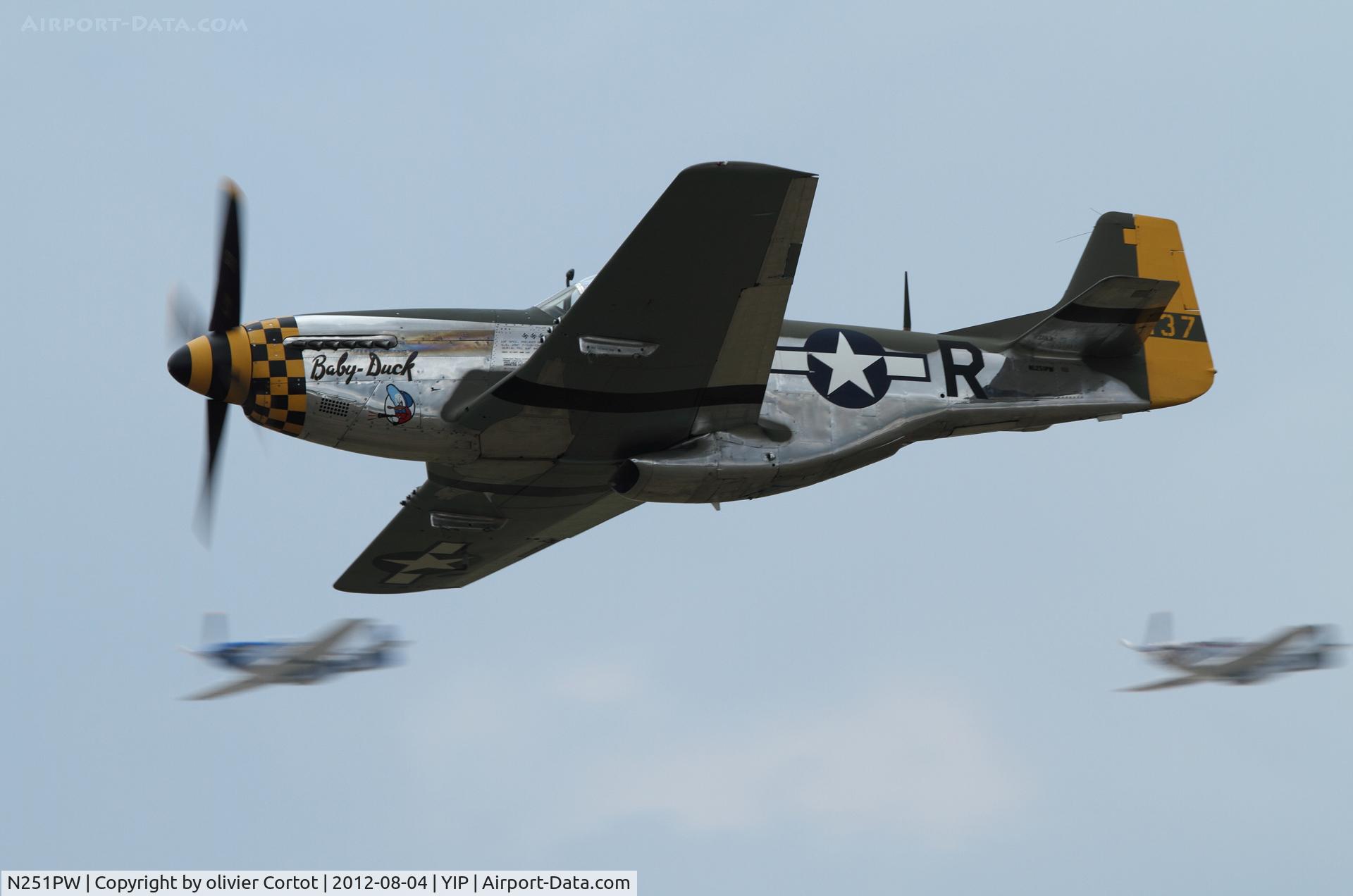 N251PW, 1944 North American P-51D Mustang C/N 122-31945, Mustangs in the sky, thunder over Michigan 2012