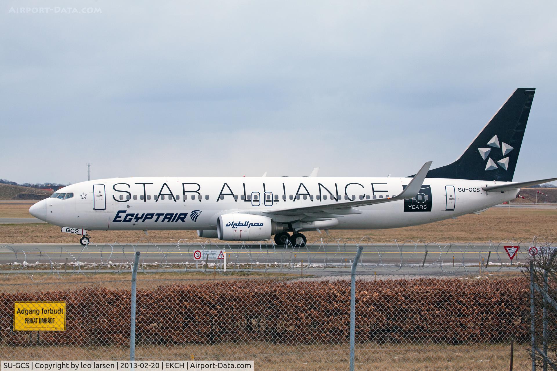 SU-GCS, 2008 Boeing 737-866 C/N 35563, Copenhagen 20.2.13