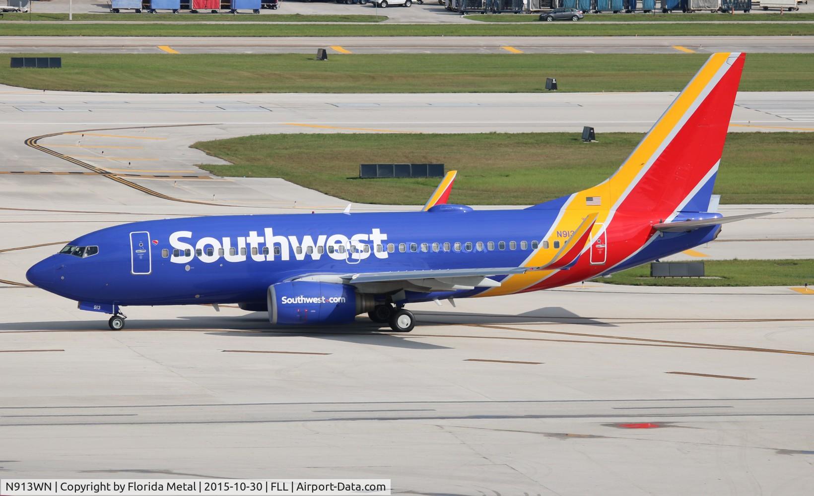 N913WN, 2008 Boeing 737-7H4 C/N 29840, Southwest