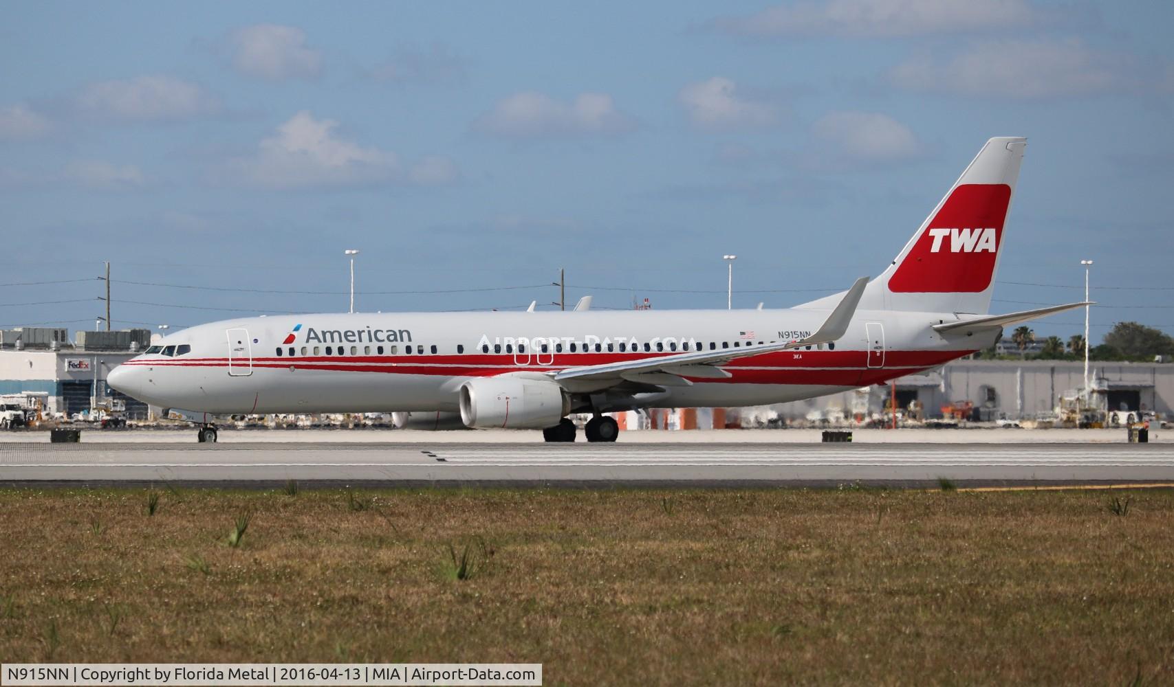 N915NN, 2013 Boeing 737-823 C/N 33227, American TWA retro