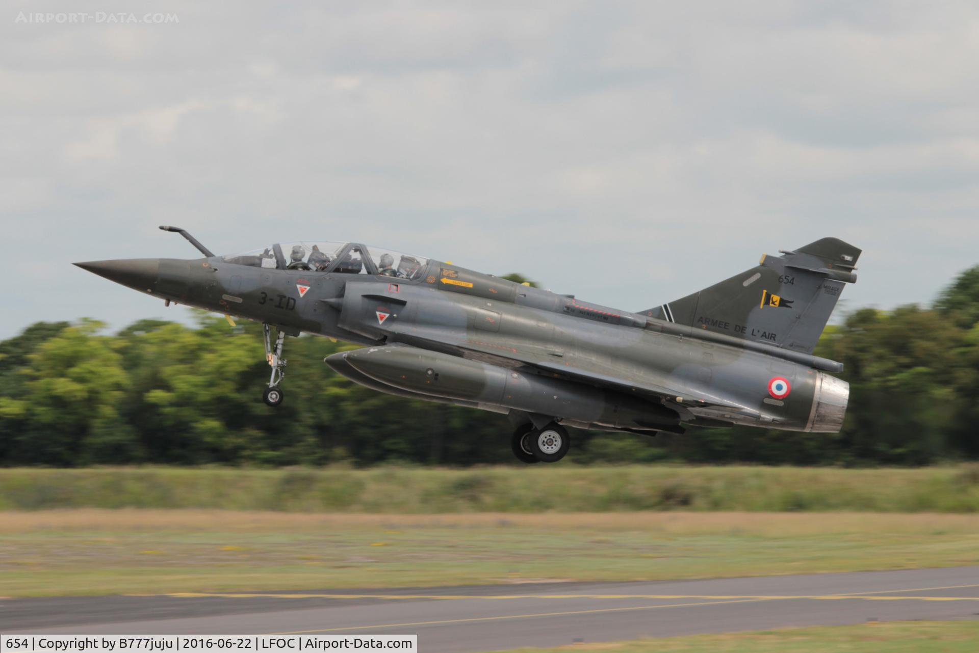 654, 2008 Dassault Mirage 2000D C/N 528, at Chateaudun