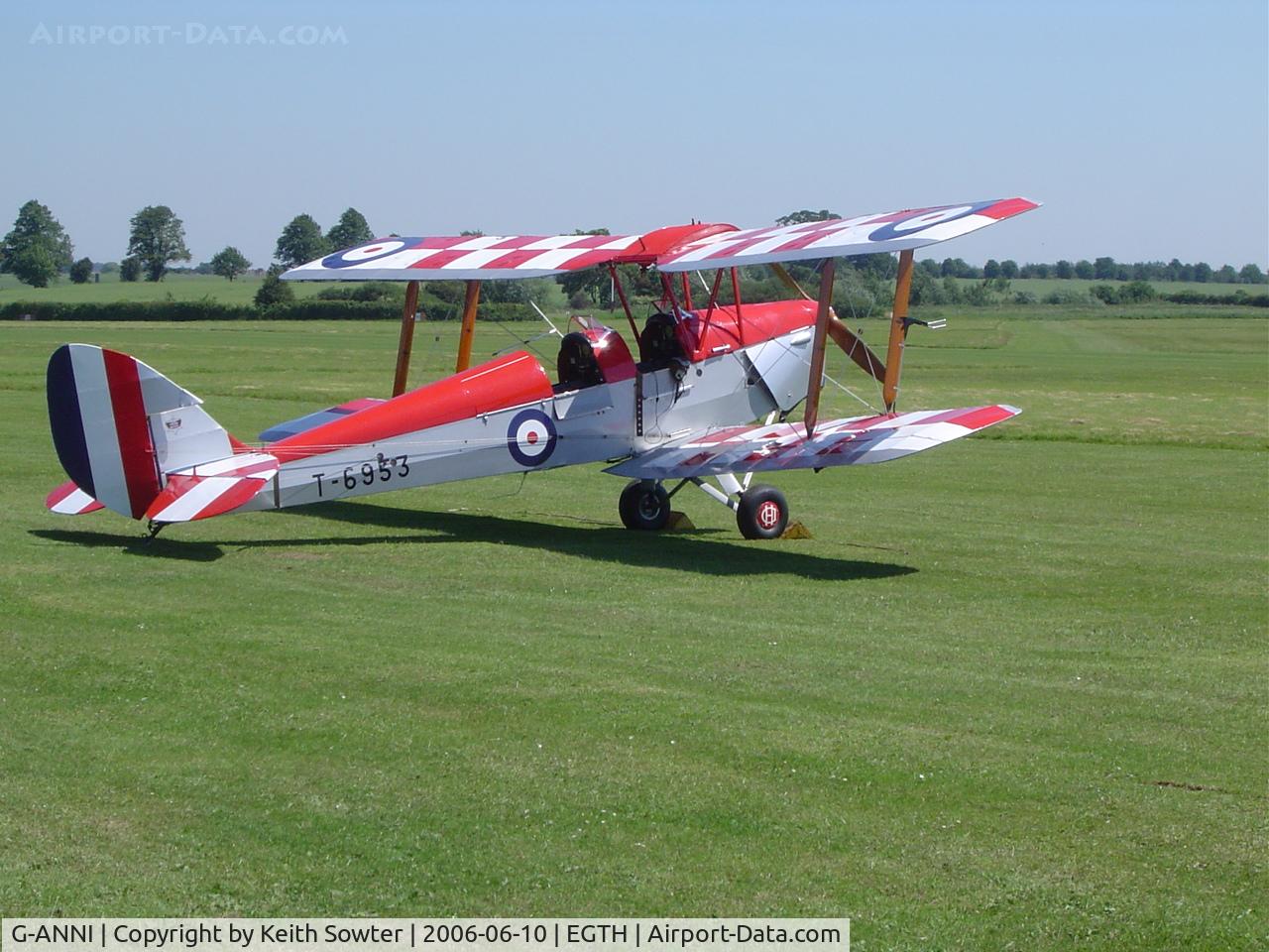 G-ANNI, 1941 De Havilland DH-82A Tiger Moth II C/N 85162, De Havilland Club aircraft at Old Warden